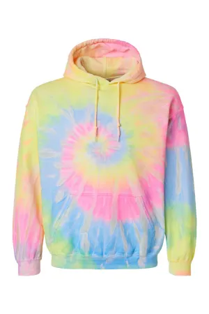 Dyenomite Mens Blended Tie Dyed Hooded Sweatshirt Hoodie w/ Pouch Pocket - Dayglo Clothing Dyenomite