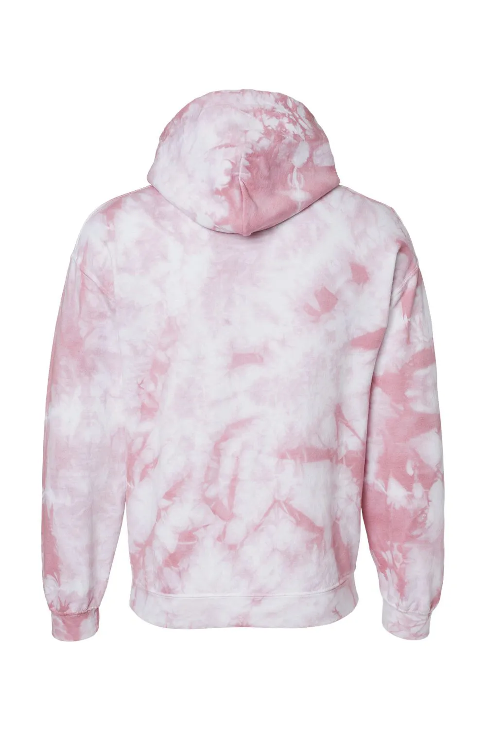 Dyenomite Mens Blended Tie Dyed Hooded Sweatshirt Hoodie w/ Pouch Pocket - Rose Crystal Clothing Dyenomite