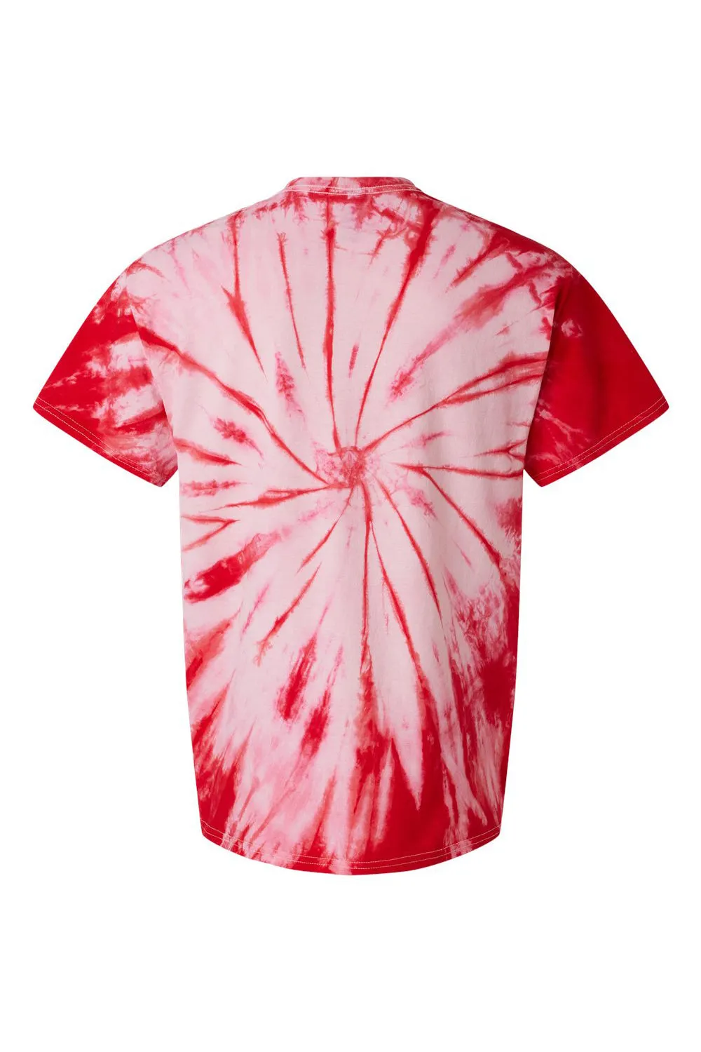 Dyenomite Mens Contrast Cyclone Tie Dyed Short Sleeve Crewneck T-Shirt - Red - Closeout Clothing Dyenomite