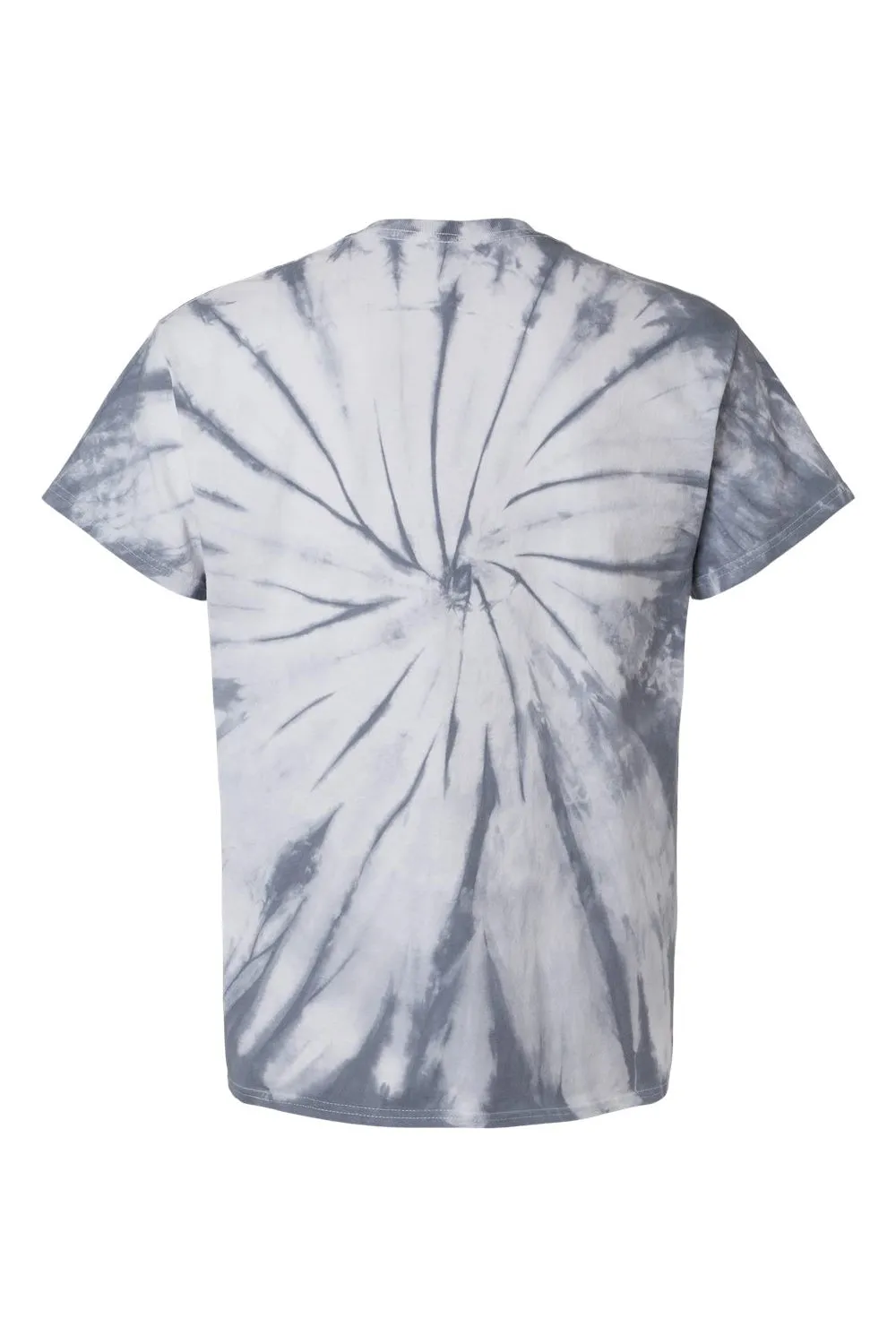 Dyenomite Mens Contrast Cyclone Tie Dyed Short Sleeve Crewneck T-Shirt - Silver Grey - Closeout Clothing Dyenomite