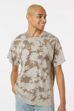 Dyenomite Mens Crush Tie Dyed Short Sleeve Crewneck T-Shirt - Coyote Clothing Dyenomite