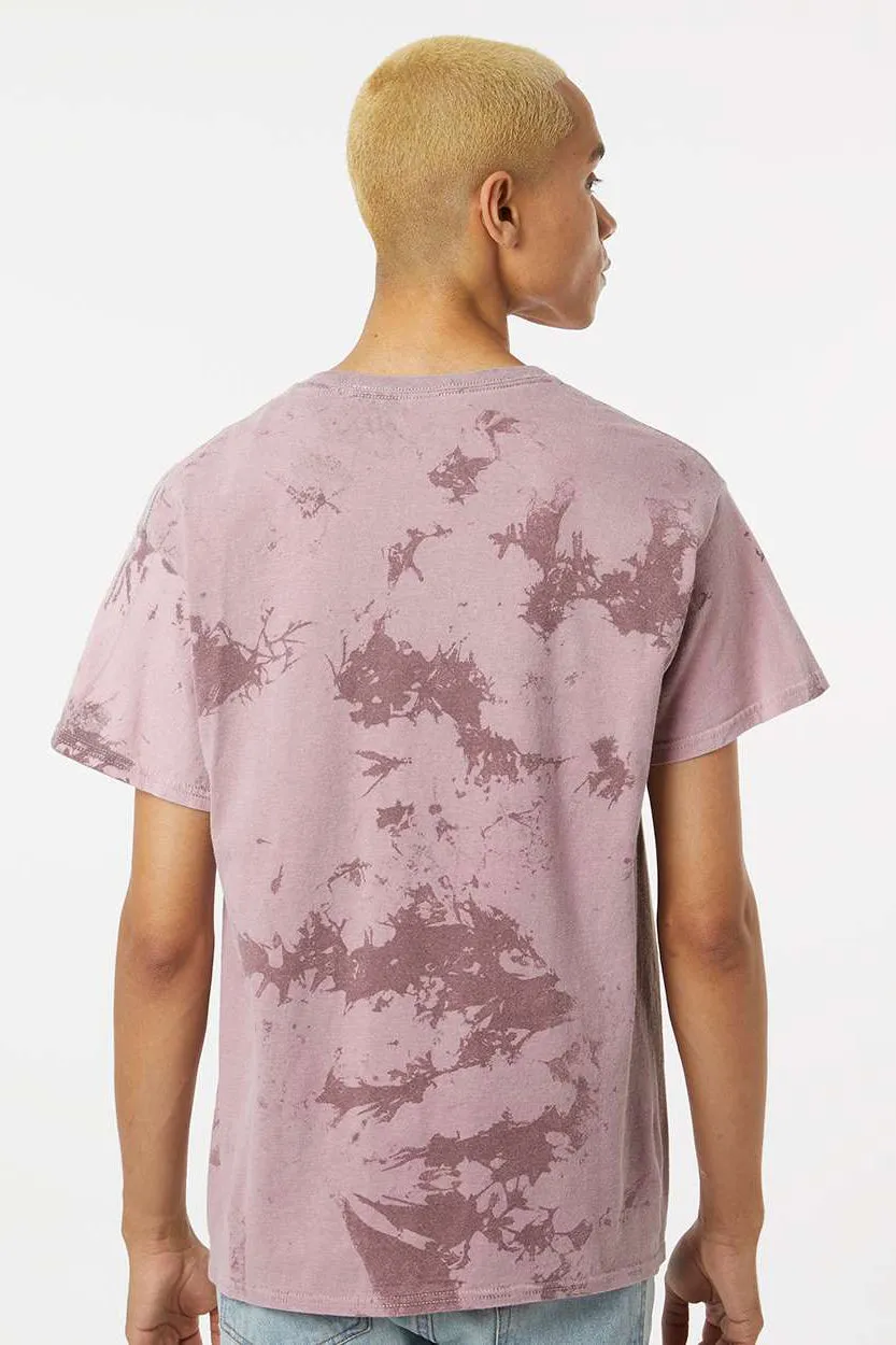 Dyenomite Mens Crush Tie Dyed Short Sleeve Crewneck T-Shirt - Quartz Clothing Dyenomite