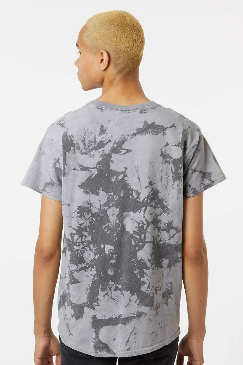 Dyenomite Mens Crush Tie Dyed Short Sleeve Crewneck T-Shirt - Stone Clothing Dyenomite