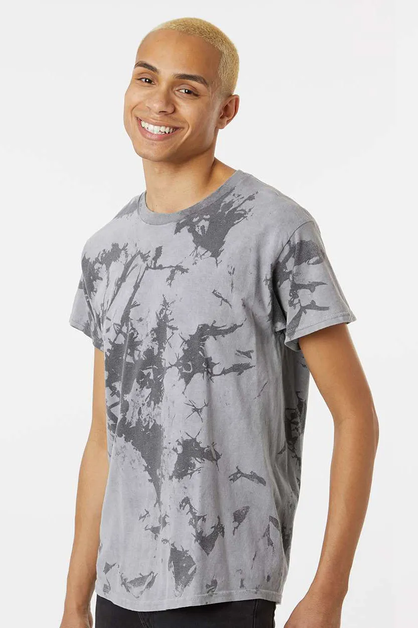 Dyenomite Mens Crush Tie Dyed Short Sleeve Crewneck T-Shirt - Stone Clothing Dyenomite