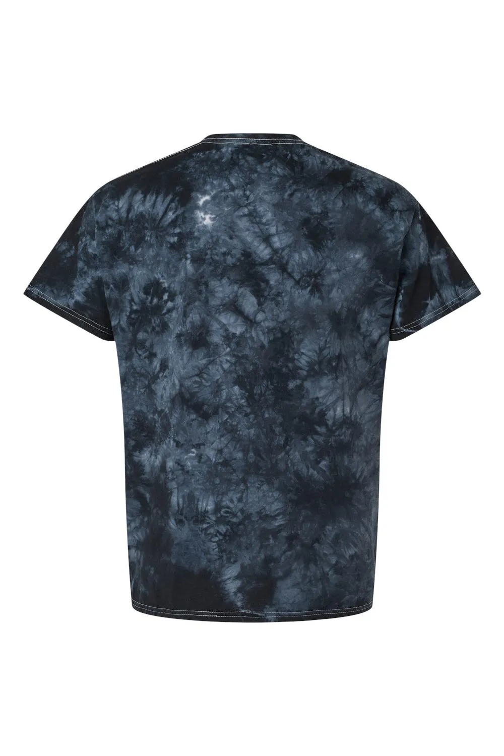 Dyenomite Mens Crystal Tie Dyed Short Sleeve Crewneck T-Shirt - Black Crystal Clothing Dyenomite