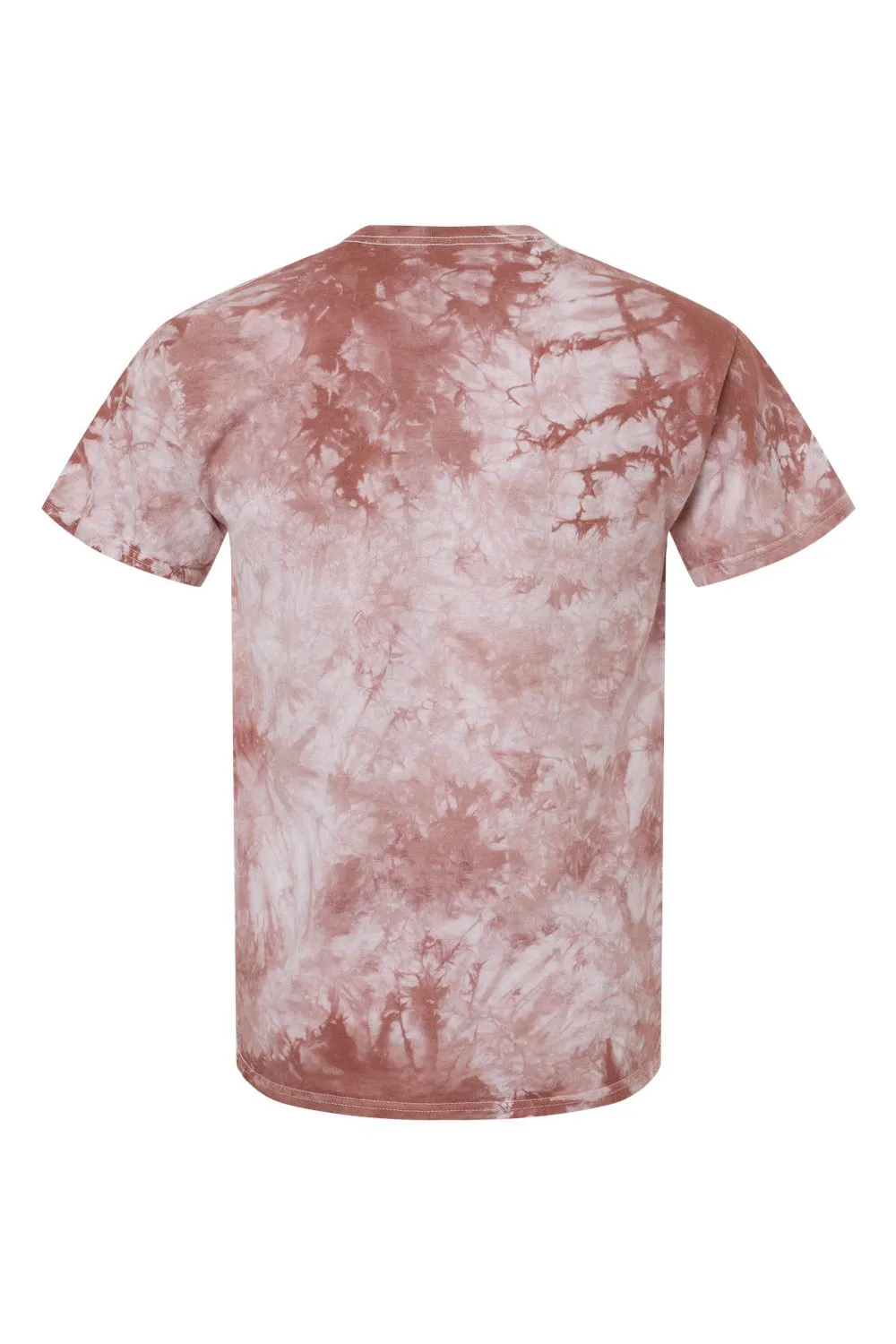Dyenomite Mens Crystal Tie Dyed Short Sleeve Crewneck T-Shirt - Copper Clothing Dyenomite