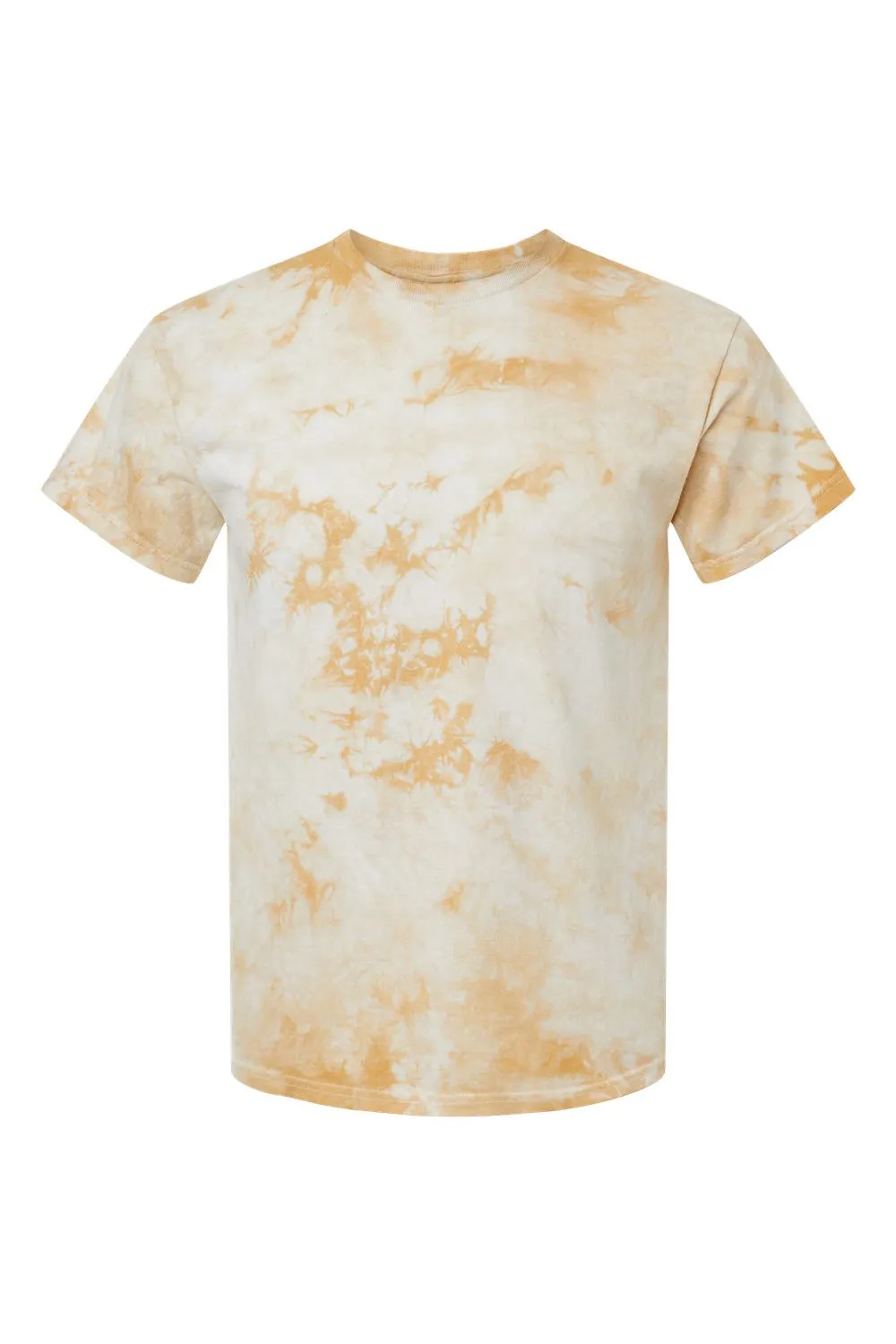 Dyenomite Mens Crystal Tie Dyed Short Sleeve Crewneck T-Shirt - Honey Clothing Dyenomite