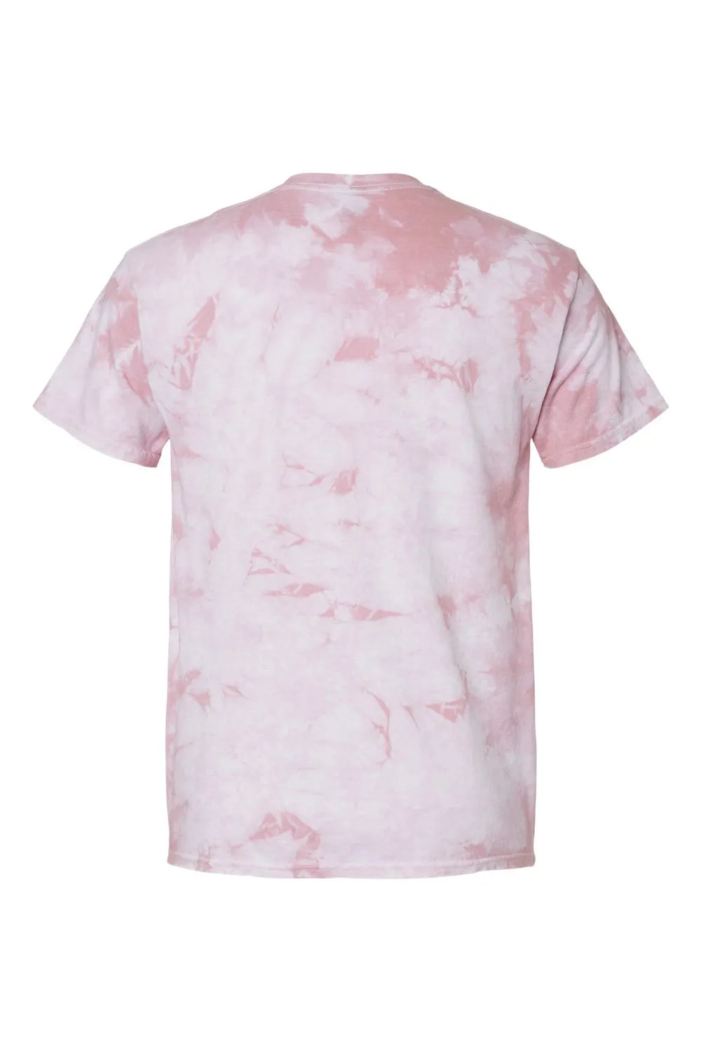 Dyenomite Mens Crystal Tie Dyed Short Sleeve Crewneck T-Shirt - Rose Clothing Dyenomite