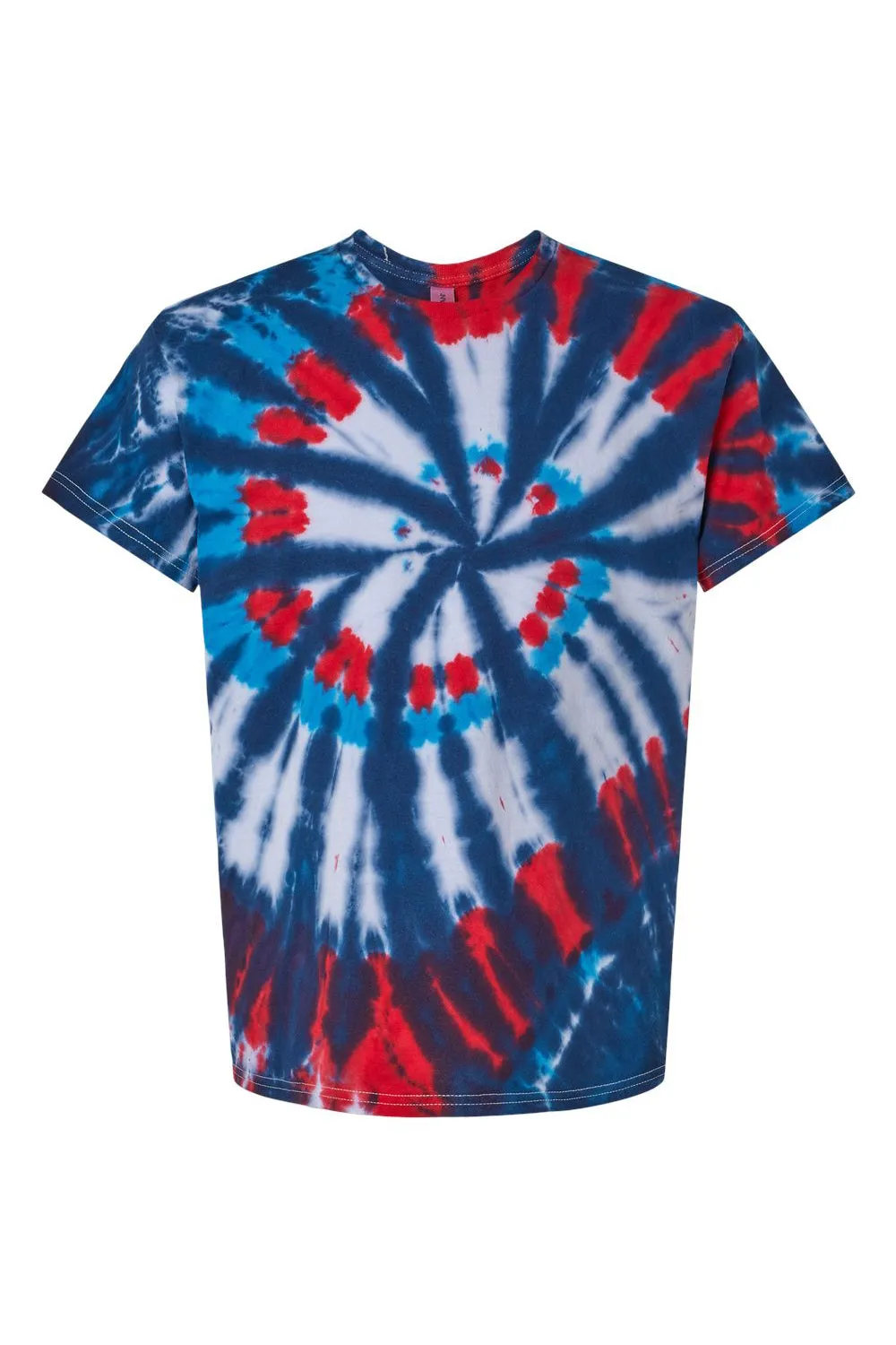 Dyenomite Mens Cut Spiral Tie Dyed Short Sleeve Crewneck T-Shirt - Americus Clothing Dyenomite