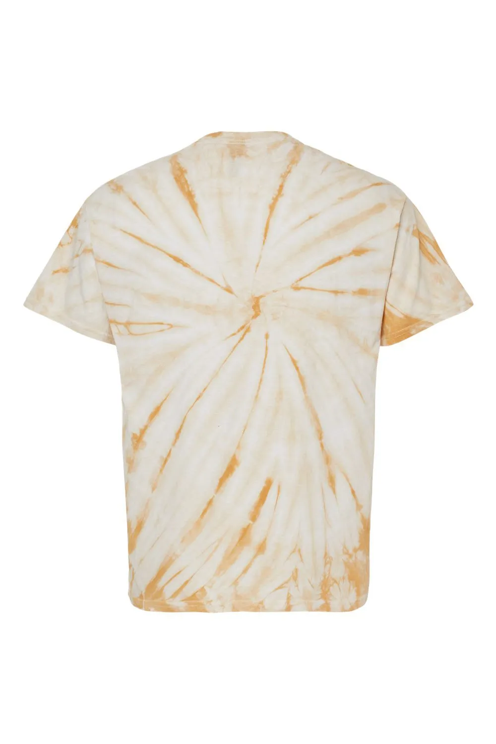 Dyenomite Mens Cyclone Pinwheel Tie Dyed Short Sleeve Crewneck T-Shirt - Honey Clothing Dyenomite