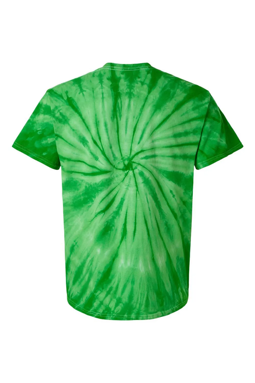 Dyenomite Mens Cyclone Pinwheel Tie Dyed Short Sleeve Crewneck T-Shirt - Kelly Green Clothing Dyenomite