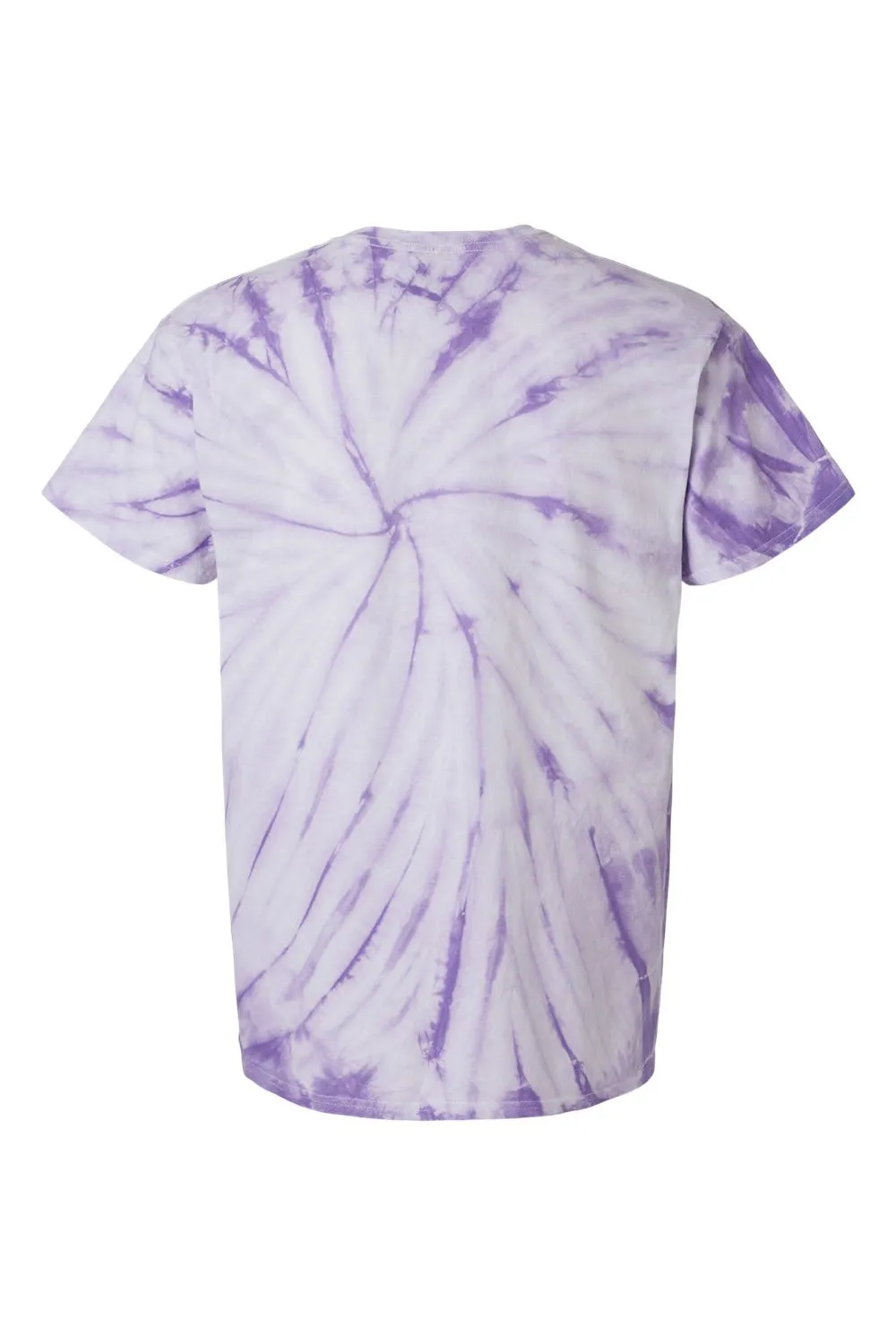 Dyenomite Mens Cyclone Pinwheel Tie Dyed Short Sleeve Crewneck T-Shirt - Lavender Clothing Dyenomite
