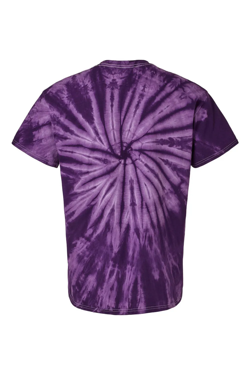 Dyenomite Mens Cyclone Pinwheel Tie Dyed Short Sleeve Crewneck T-Shirt - Purple Clothing Dyenomite