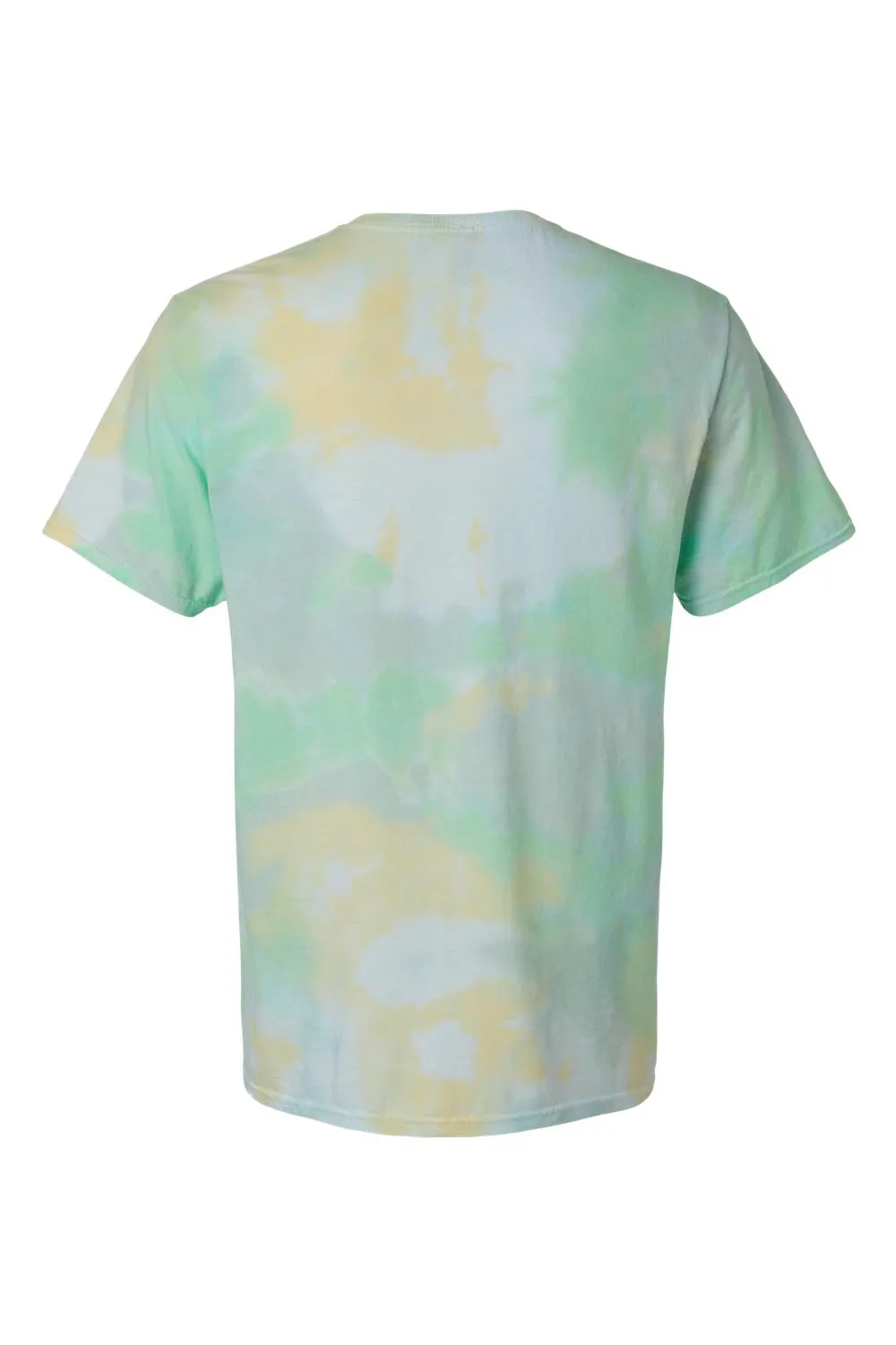 Dyenomite Mens Dream Tie Dyed Short Sleeve Crewneck T-Shirt - Lemon Lime Clothing Dyenomite