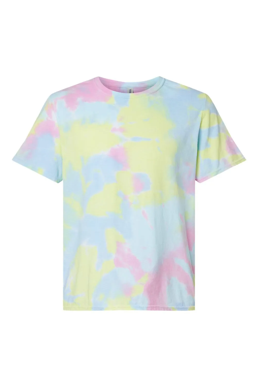 Dyenomite Mens Dream Tie Dyed Short Sleeve Crewneck T-Shirt - Pastel Rainbow Clothing Dyenomite