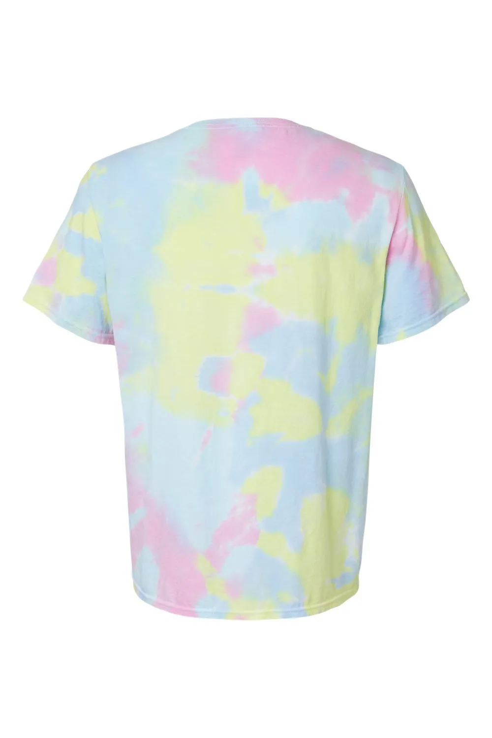 Dyenomite Mens Dream Tie Dyed Short Sleeve Crewneck T-Shirt - Pastel Rainbow Clothing Dyenomite