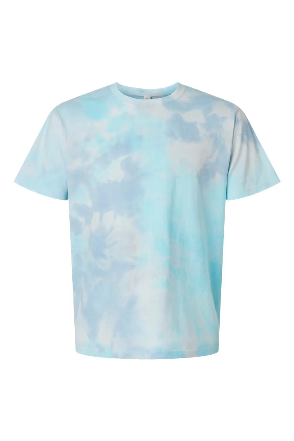 Dyenomite Mens Dream Tie Dyed Short Sleeve Crewneck T-Shirt - Turquoise Clothing Dyenomite