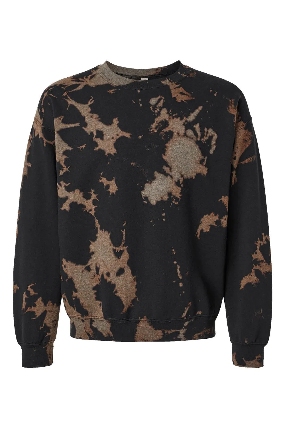 Dyenomite Mens Essential Fleece Bleach Wash Crewneck Sweatshirt - Gobi Clothing Dyenomite
