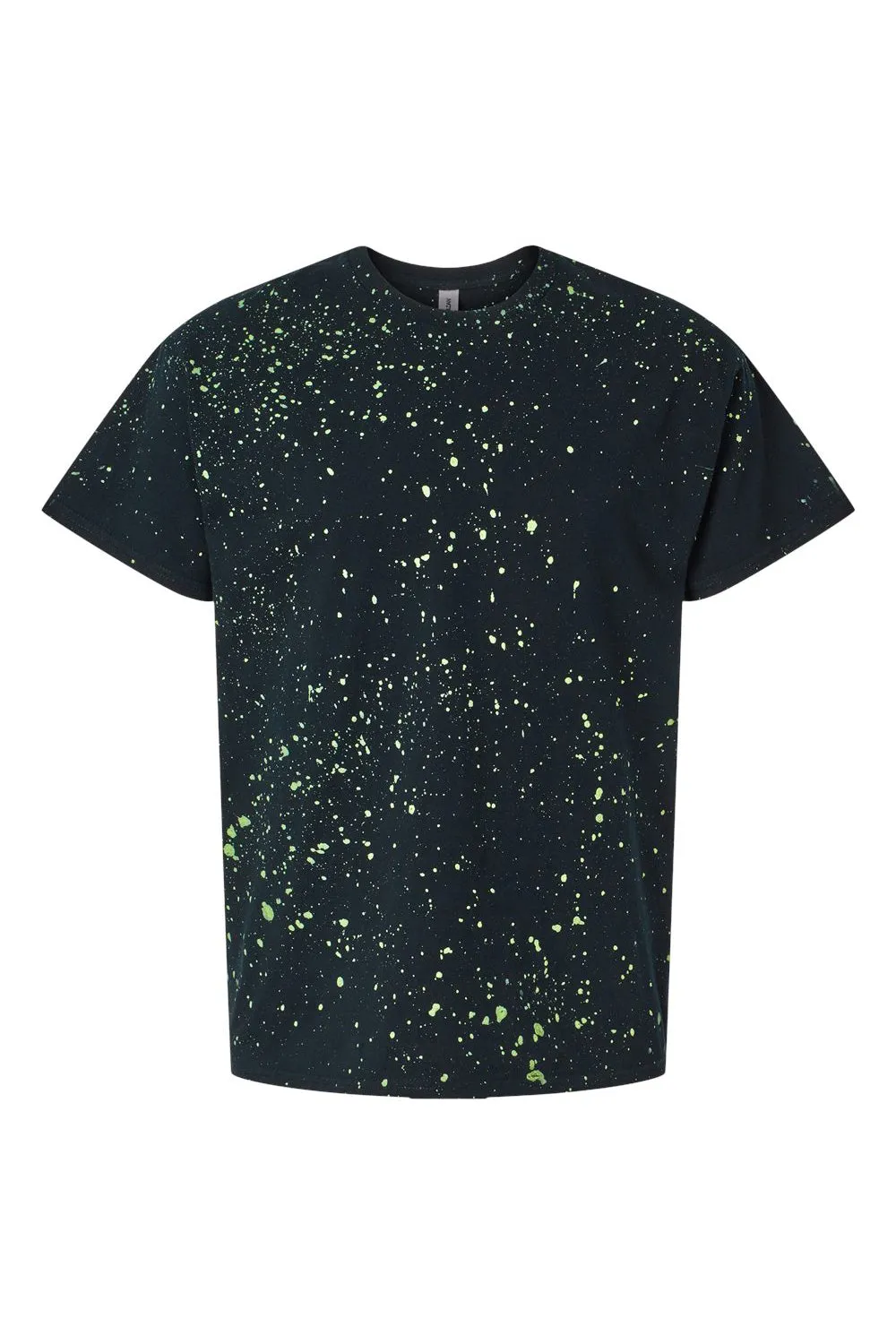 Dyenomite Mens Glow In The Dark Tie Dyed Short Sleeve Crewneck T-Shirt - Space Clothing Dyenomite