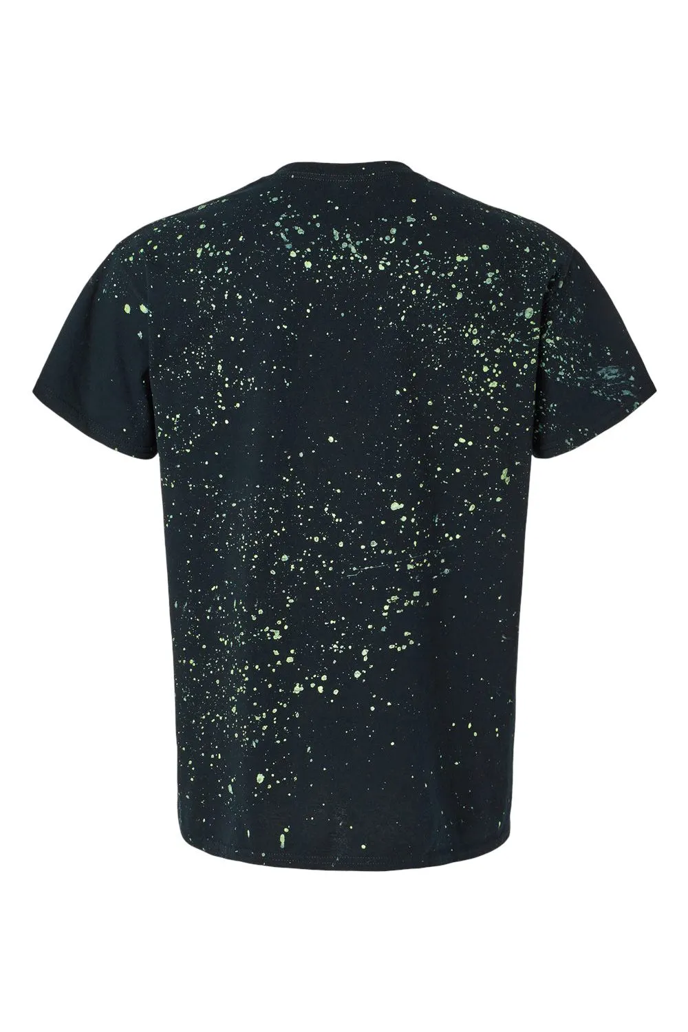 Dyenomite Mens Glow In The Dark Tie Dyed Short Sleeve Crewneck T-Shirt - Space Clothing Dyenomite