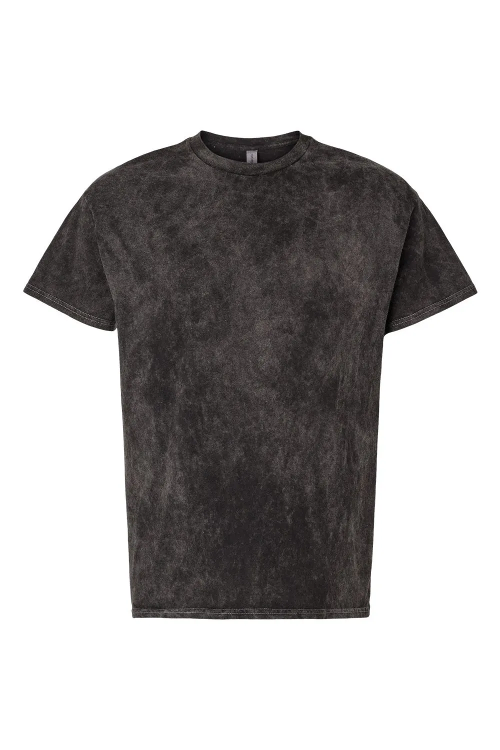 Dyenomite Mens Mineral Wash Short Sleeve Crewneck T-Shirt - Black Clothing Dyenomite