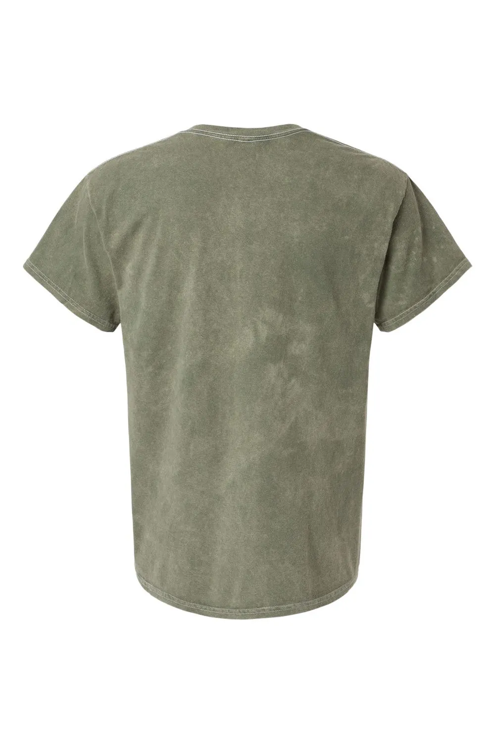 Dyenomite Mens Mineral Wash Short Sleeve Crewneck T-Shirt - Kale Clothing Dyenomite