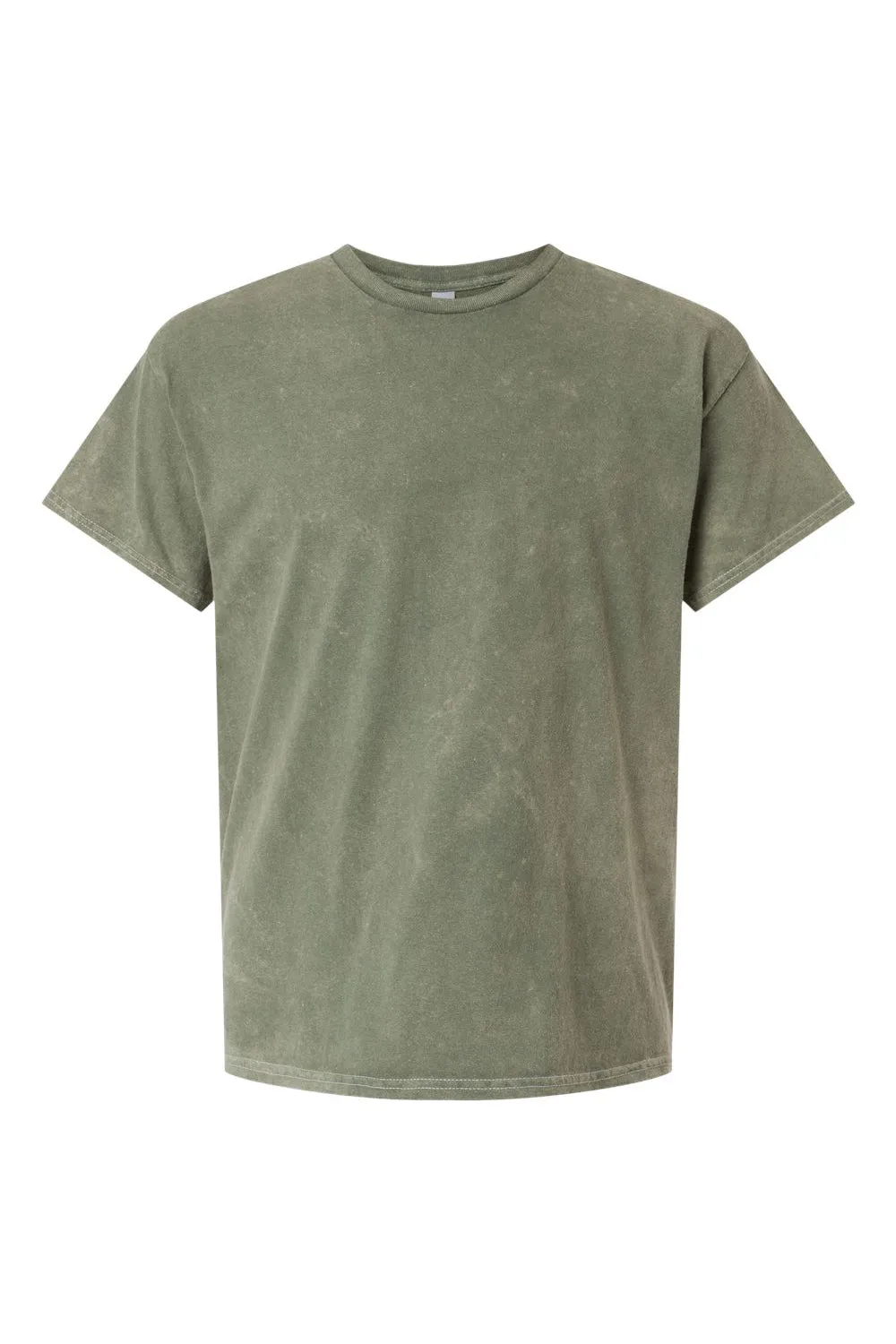 Dyenomite Mens Mineral Wash Short Sleeve Crewneck T-Shirt - Kale Clothing Dyenomite