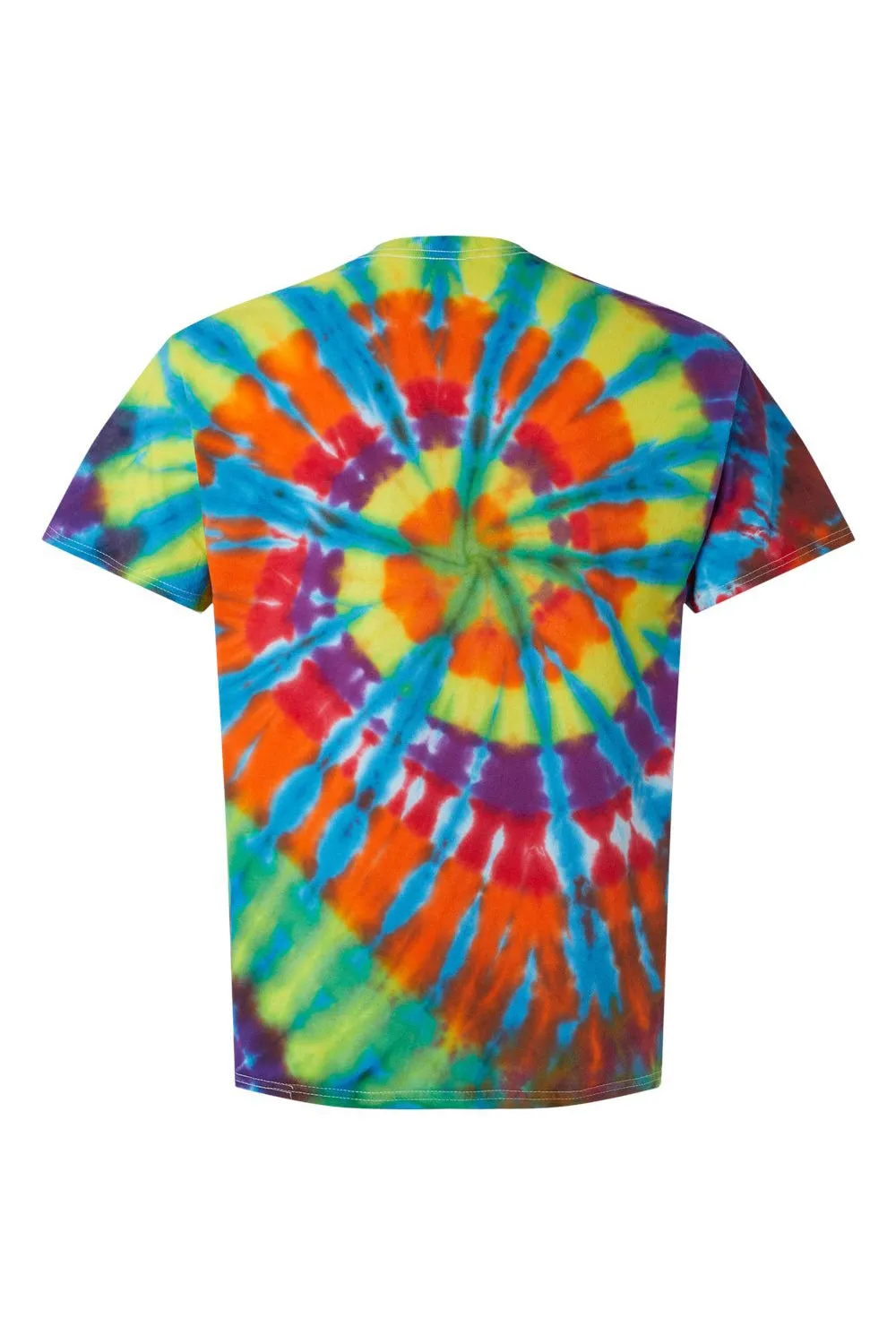 Dyenomite Mens Rainbow Cut Spiral Tie Dyed Short Sleeve Crewneck T-Shirt - Champ Clothing Dyenomite