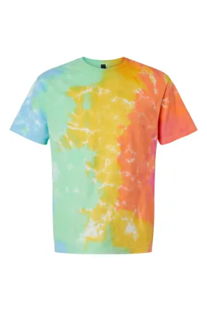 Dyenomite Mens Slushie Crinkle Tie Dyed Short Sleeve Crewneck T-Shirt - Aerial Clothing Dyenomite