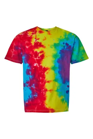 Dyenomite Mens Slushie Crinkle Tie Dyed Short Sleeve Crewneck T-Shirt - Slushie Classic Clothing Dyenomite