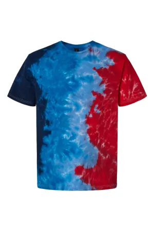 Dyenomite Mens Slushie Crinkle Tie Dyed Short Sleeve Crewneck T-Shirt - USA Clothing Dyenomite