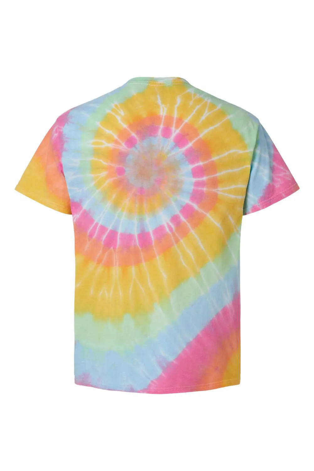 Dyenomite Mens Spiral Tie Dyed Short Sleeve Crewneck T-Shirt - Aerial Spiral Clothing Dyenomite