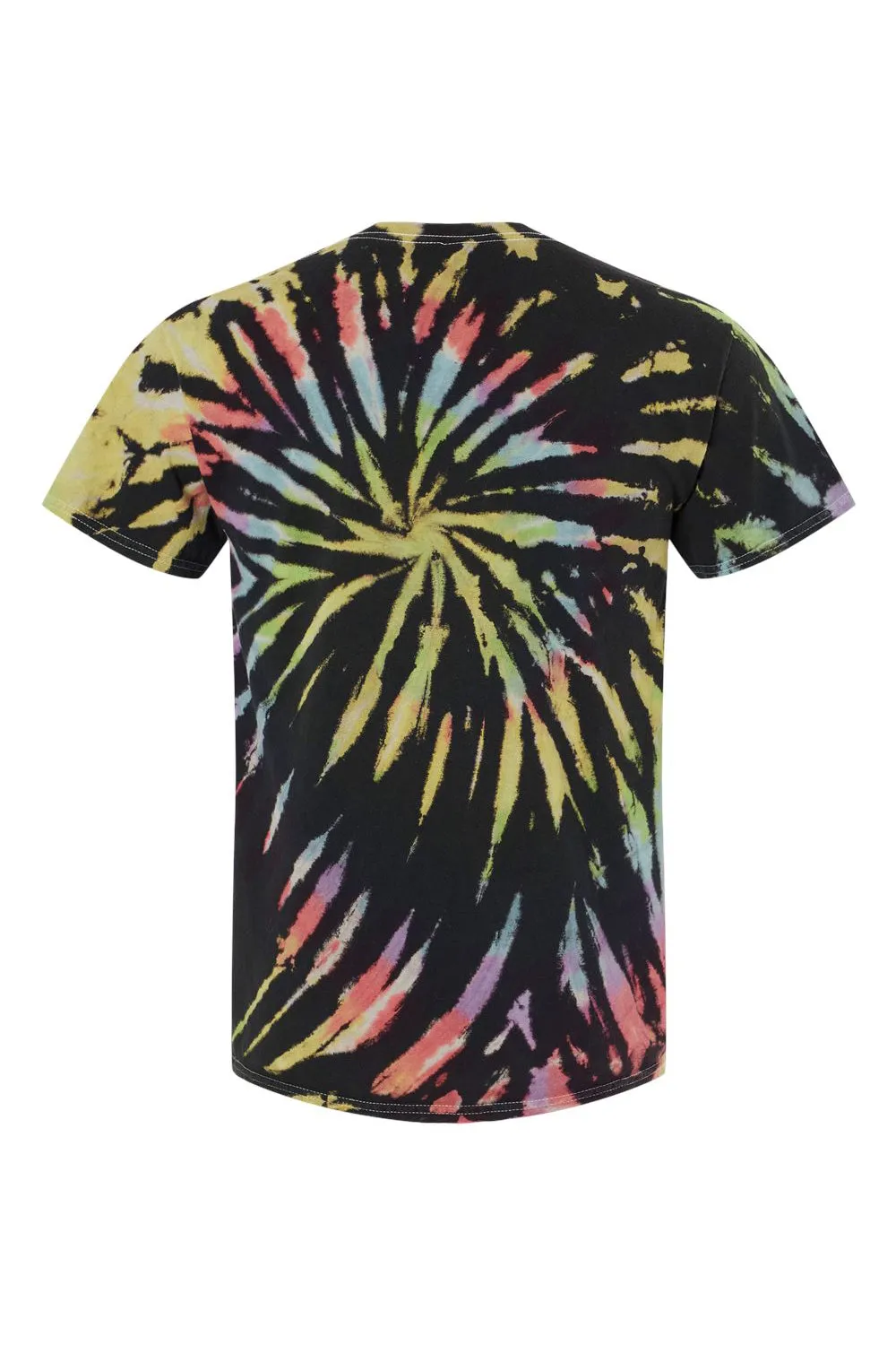 Dyenomite Mens Spiral Tie Dyed Short Sleeve Crewneck T-Shirt - Aurora Clothing Dyenomite