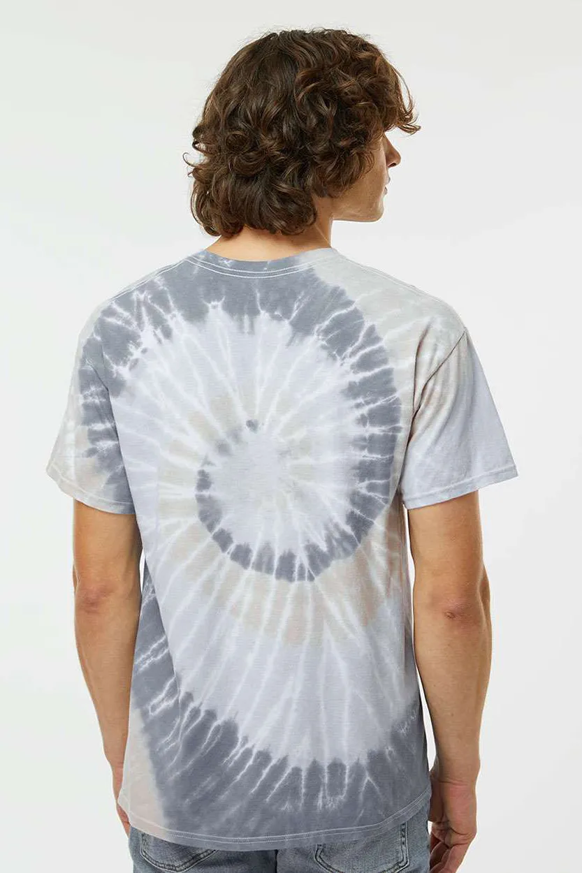 Dyenomite Mens Spiral Tie Dyed Short Sleeve Crewneck T-Shirt - Denali Clothing Dyenomite