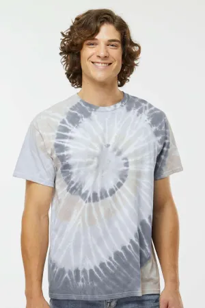 Dyenomite Mens Spiral Tie Dyed Short Sleeve Crewneck T-Shirt - Denali Clothing Dyenomite