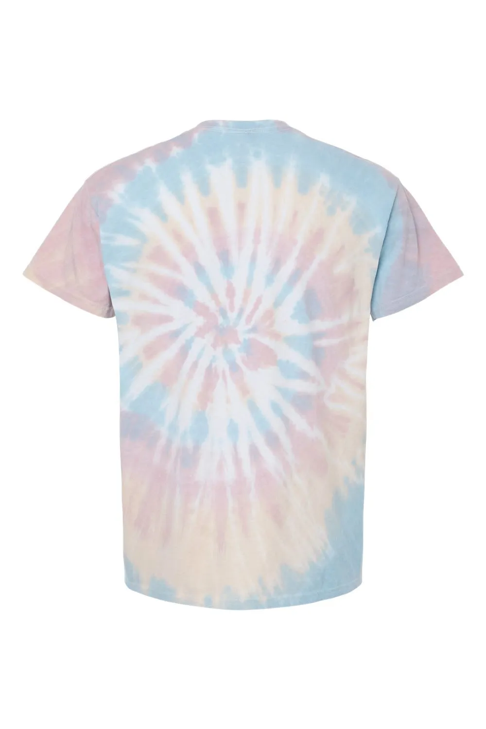 Dyenomite Mens Spiral Tie Dyed Short Sleeve Crewneck T-Shirt - Desert Rainbow Clothing Dyenomite