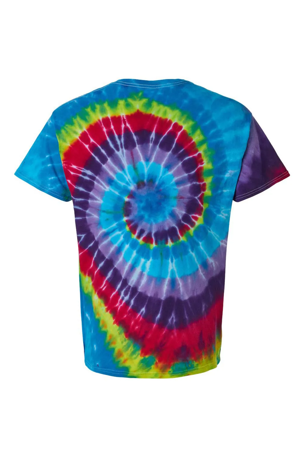 Dyenomite Mens Spiral Tie Dyed Short Sleeve Crewneck T-Shirt - Festival Clothing Dyenomite