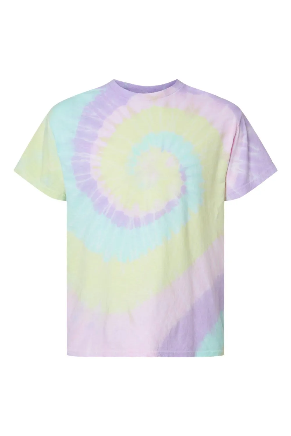 Dyenomite Mens Spiral Tie Dyed Short Sleeve Crewneck T-Shirt - Hawaiian Breeze Clothing Dyenomite