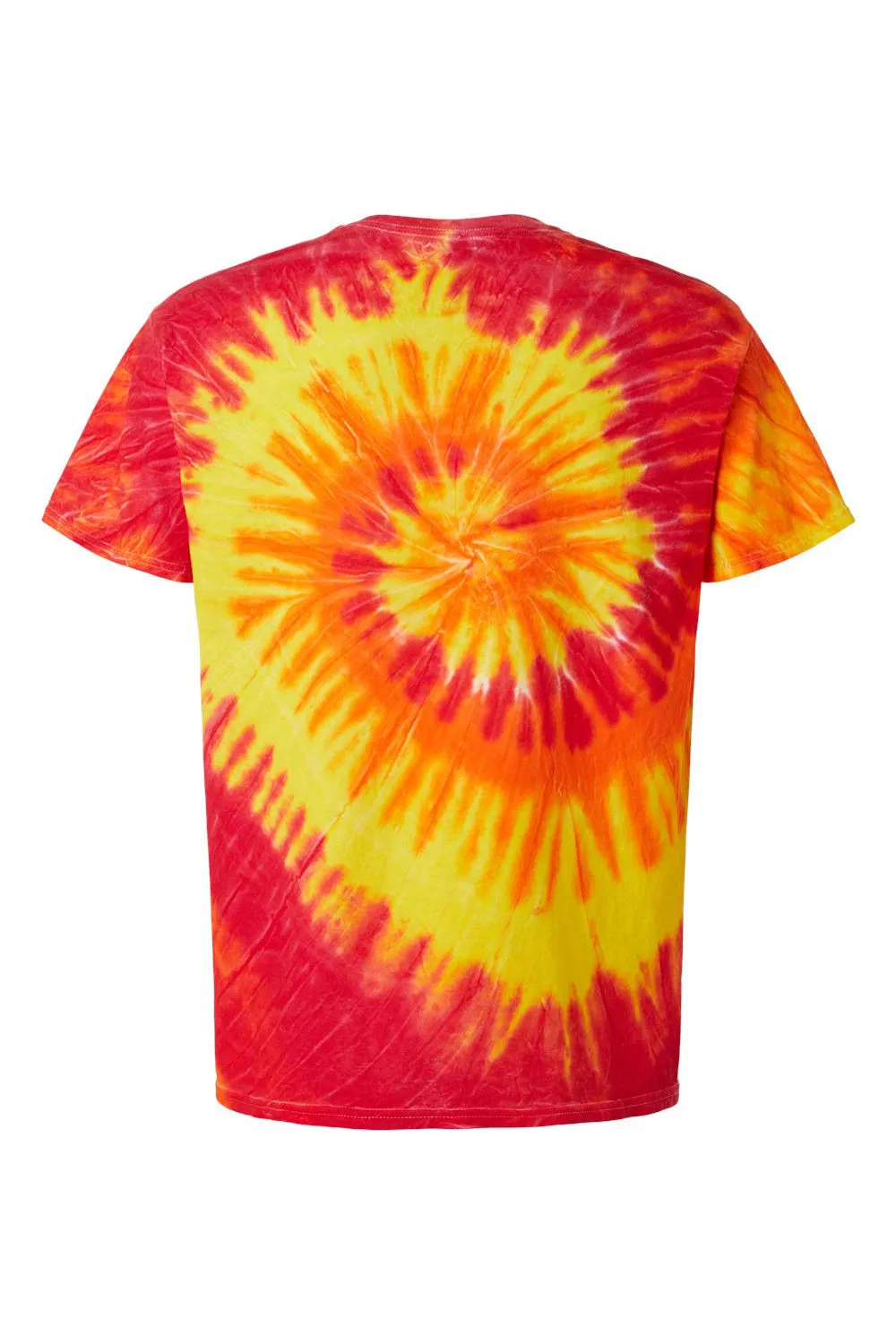 Dyenomite Mens Spiral Tie Dyed Short Sleeve Crewneck T-Shirt - Inferno Clothing Dyenomite