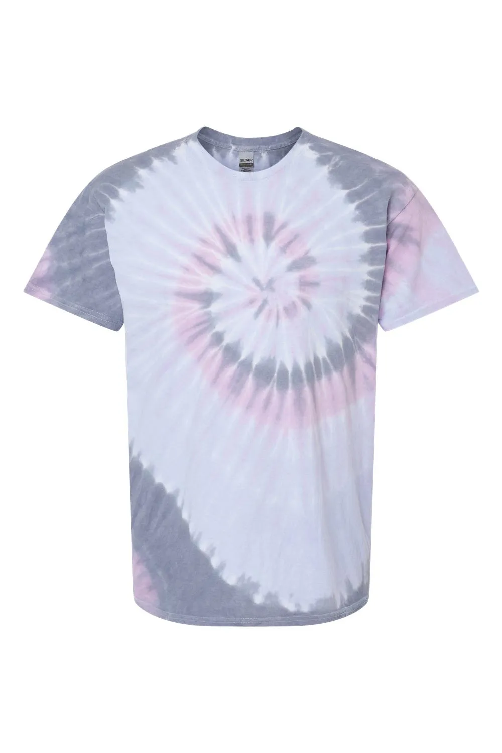 Dyenomite Mens Spiral Tie Dyed Short Sleeve Crewneck T-Shirt - Malibu Clothing Dyenomite