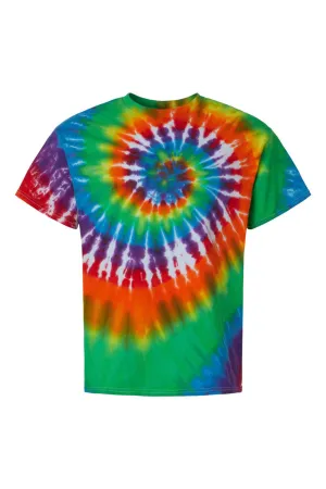 Dyenomite Mens Spiral Tie Dyed Short Sleeve Crewneck T-Shirt - Michelangelo Clothing Dyenomite