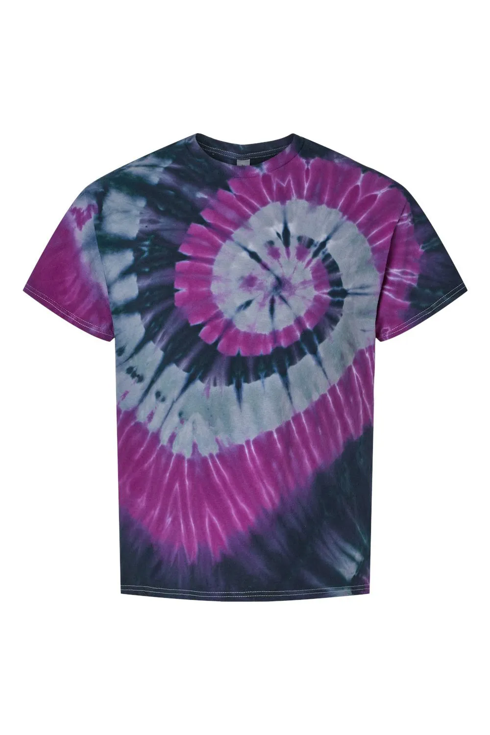 Dyenomite Mens Spiral Tie Dyed Short Sleeve Crewneck T-Shirt - Nightmare Clothing Dyenomite