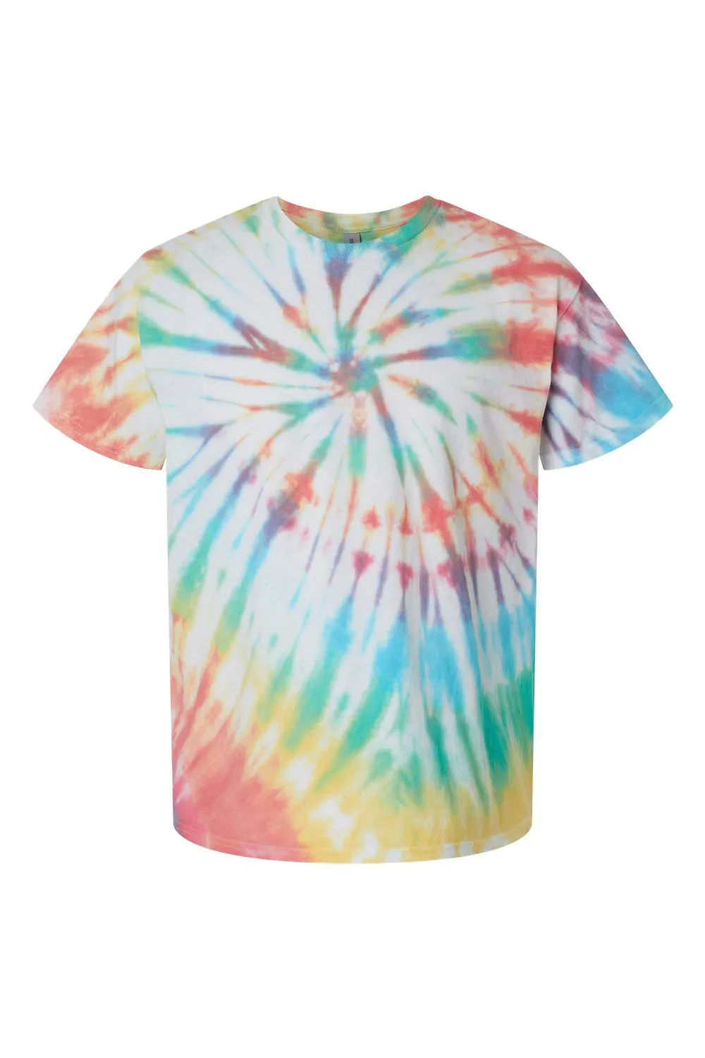 Dyenomite Mens Spiral Tie Dyed Short Sleeve Crewneck T-Shirt - Prism Clothing Dyenomite