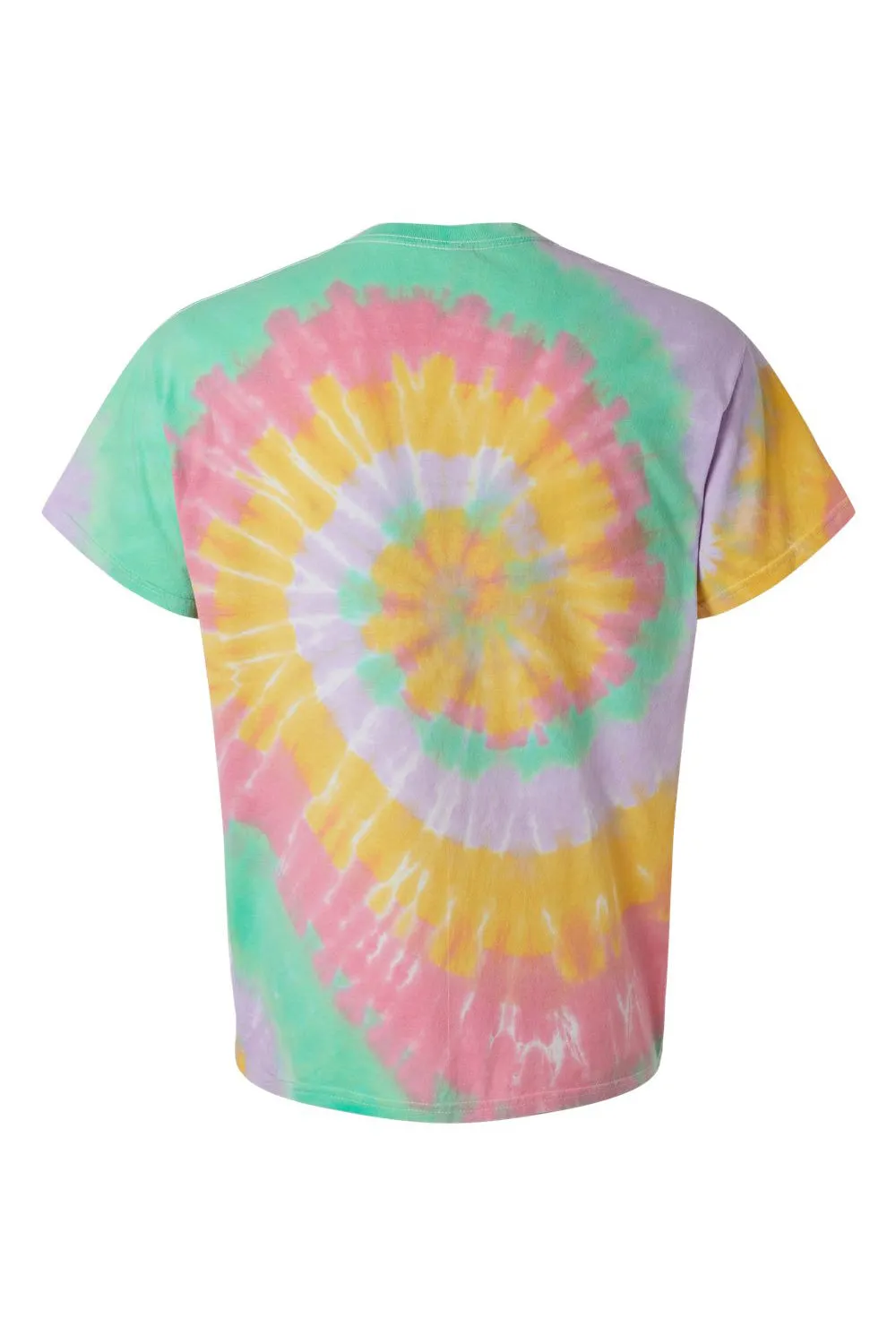 Dyenomite Mens Spiral Tie Dyed Short Sleeve Crewneck T-Shirt - Ribbon Candy Clothing Dyenomite