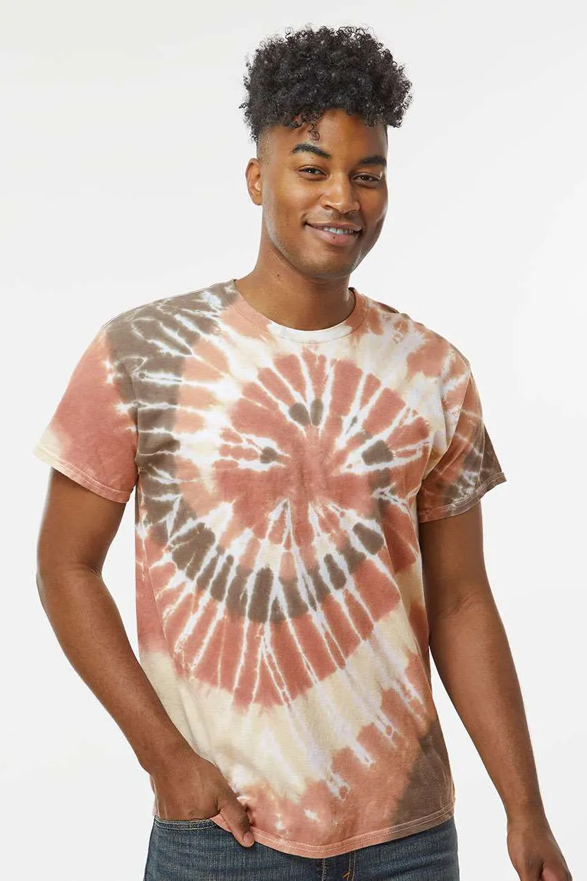 Dyenomite Mens Spiral Tie Dyed Short Sleeve Crewneck T-Shirt - Sequoia Clothing Dyenomite