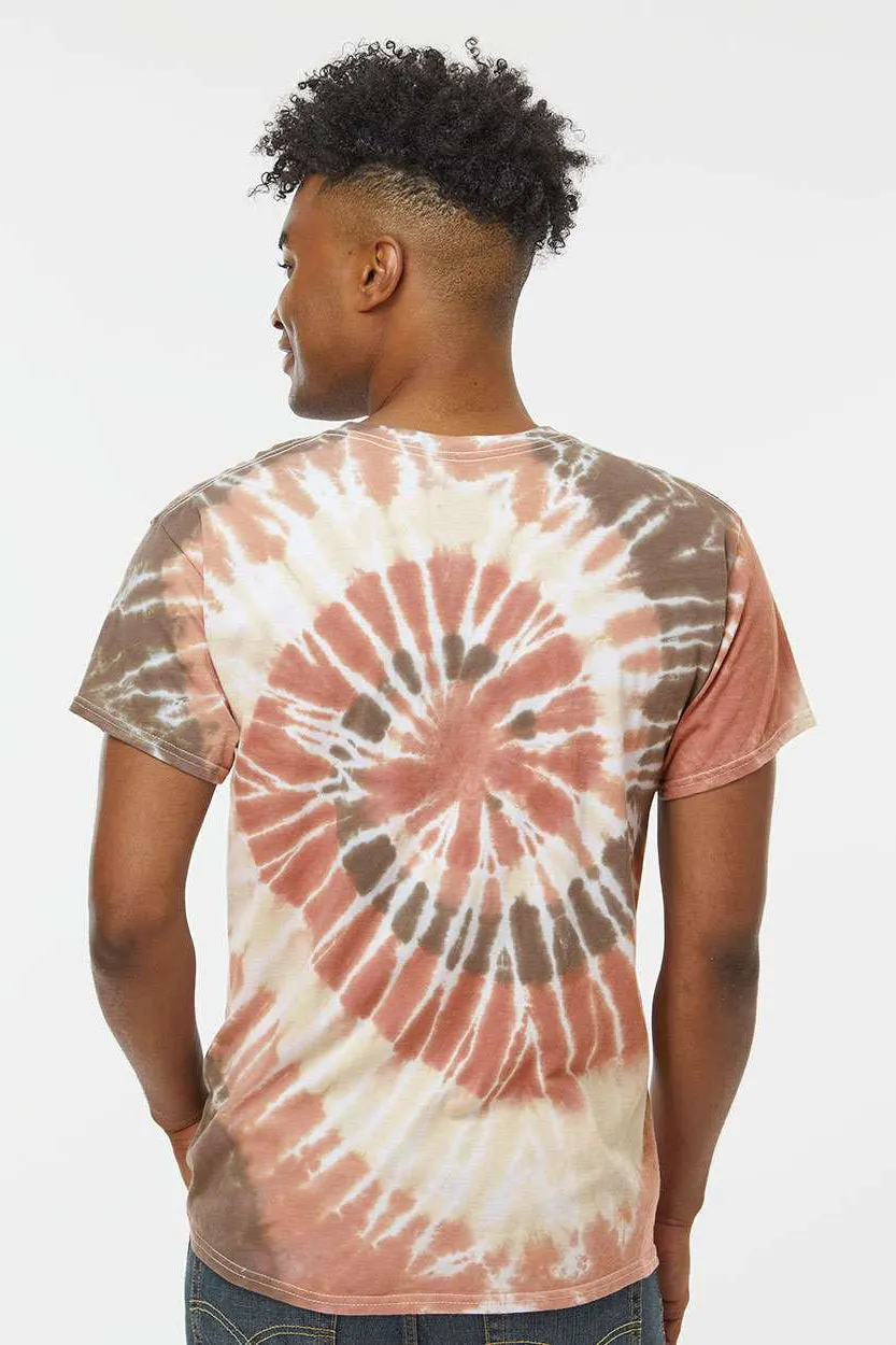 Dyenomite Mens Spiral Tie Dyed Short Sleeve Crewneck T-Shirt - Sequoia Clothing Dyenomite