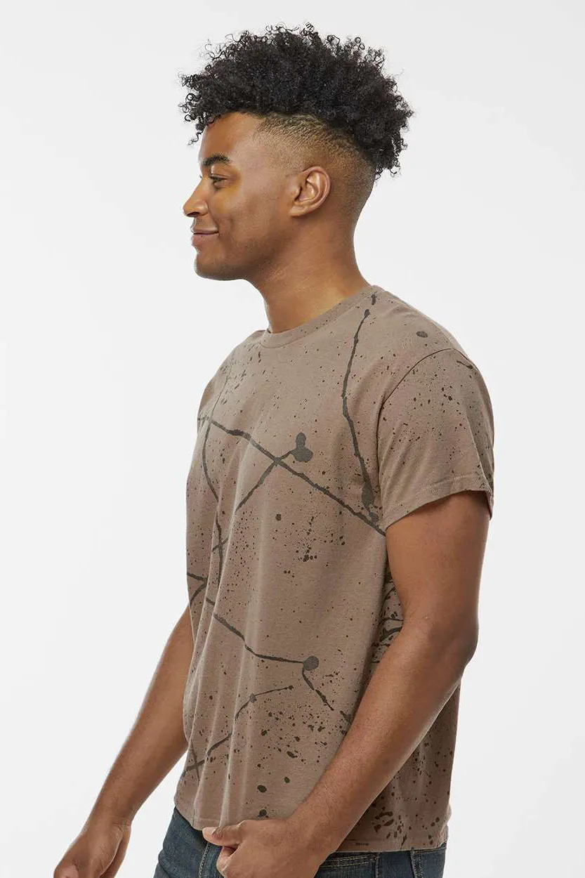Dyenomite Mens Splatter Short Sleeve Crewneck T-Shirt - Arid Clothing Dyenomite