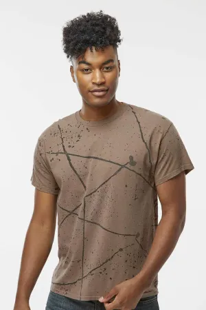 Dyenomite Mens Splatter Short Sleeve Crewneck T-Shirt - Arid Clothing Dyenomite
