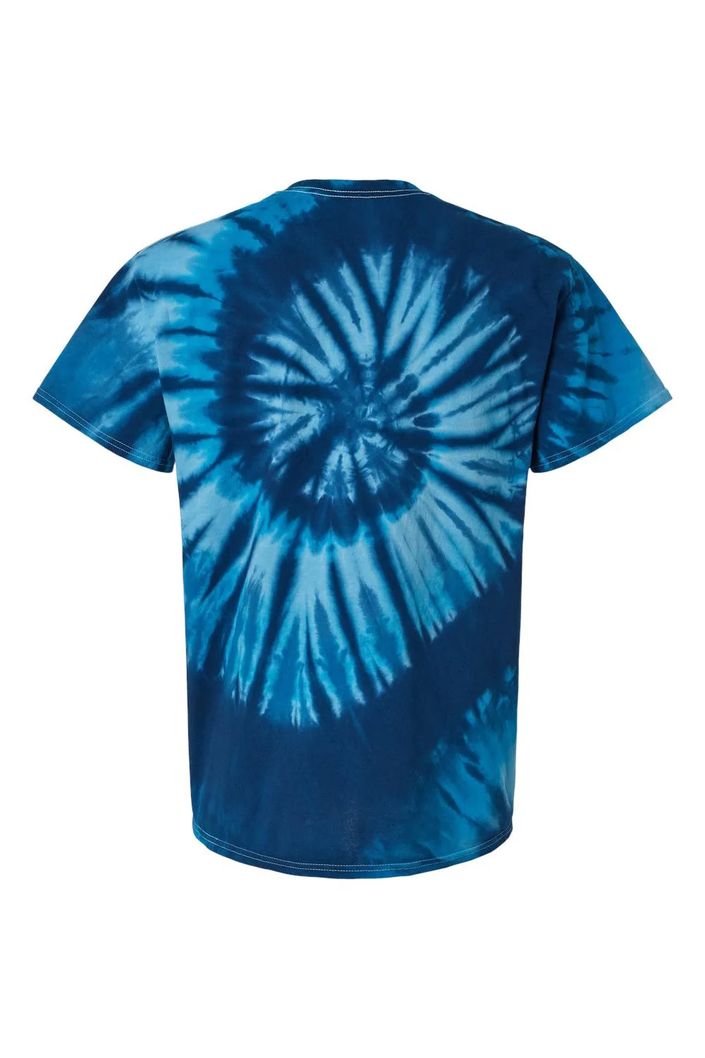 Dyenomite Mens Tide Tie Dyed Short Sleeve Crewneck T-Shirt - Blue Tide Clothing Dyenomite