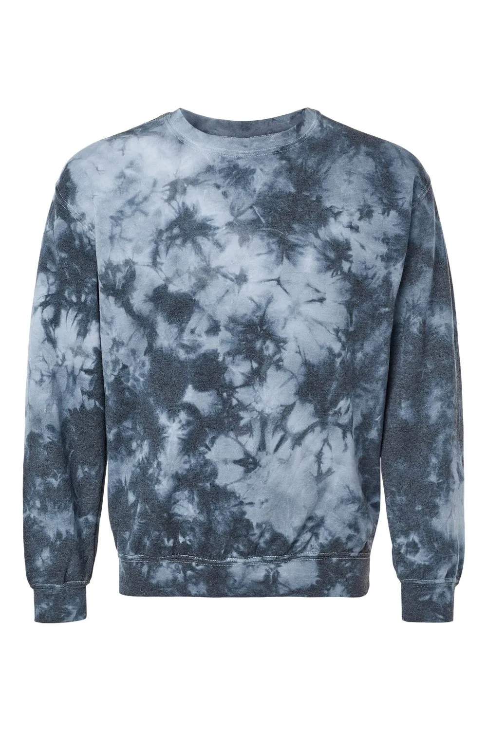 Dyenomite Mens Tie Dyed Crewneck Sweatshirt - Black Crystal Clothing Dyenomite